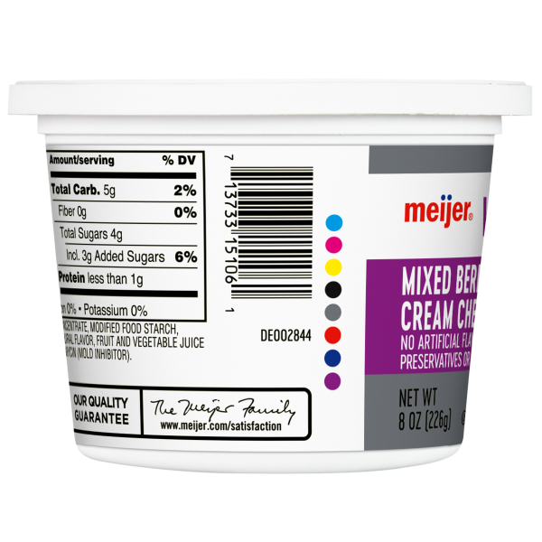 slide 12 of 17, Meijer Whipped Mixed Berry Cream Cheese Spread, 8 oz