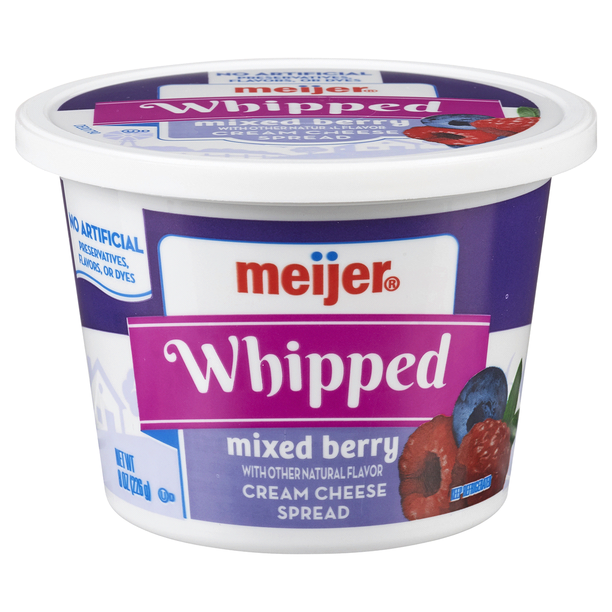 Meijer Whipped Mixed Berry Cream Cheese Spread 8 Oz | Shipt