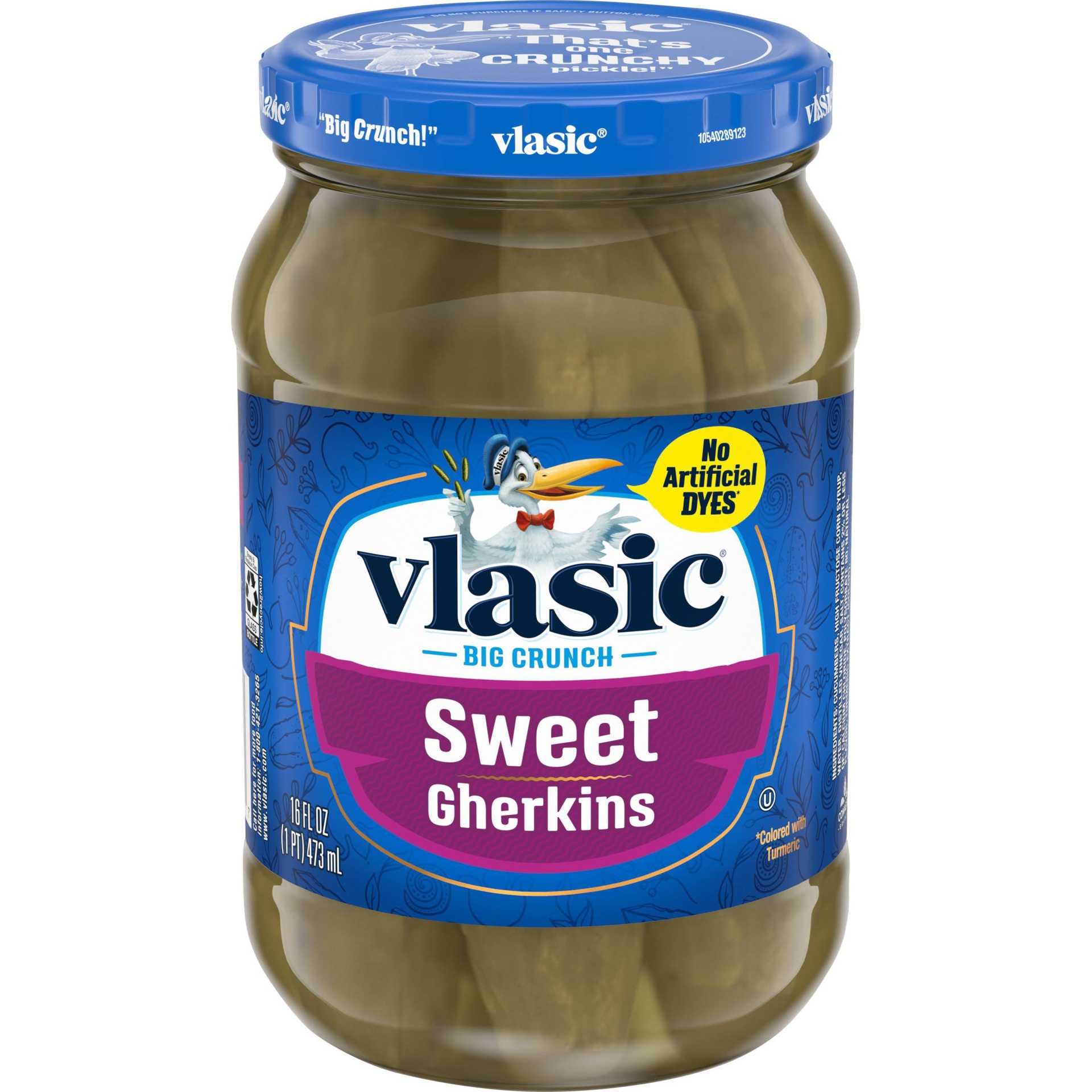 slide 1 of 5, Vlasic Sweet Gherkin Pickles, 16 oz