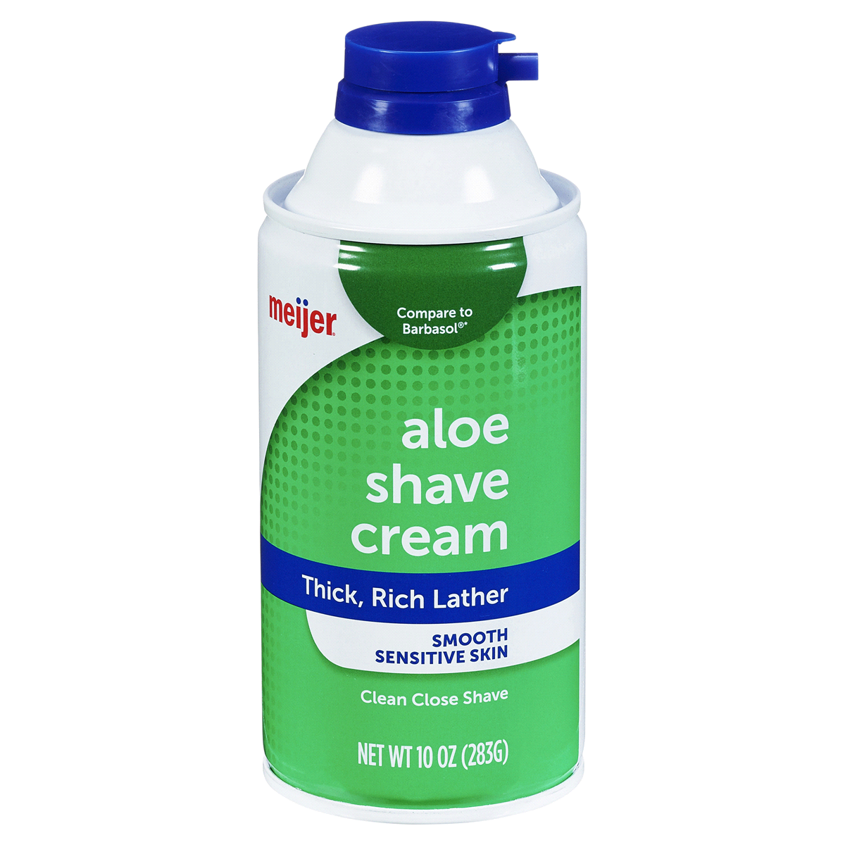slide 1 of 5, Meijer Aloe Shave Cream, Sensitive Skin, 10 oz