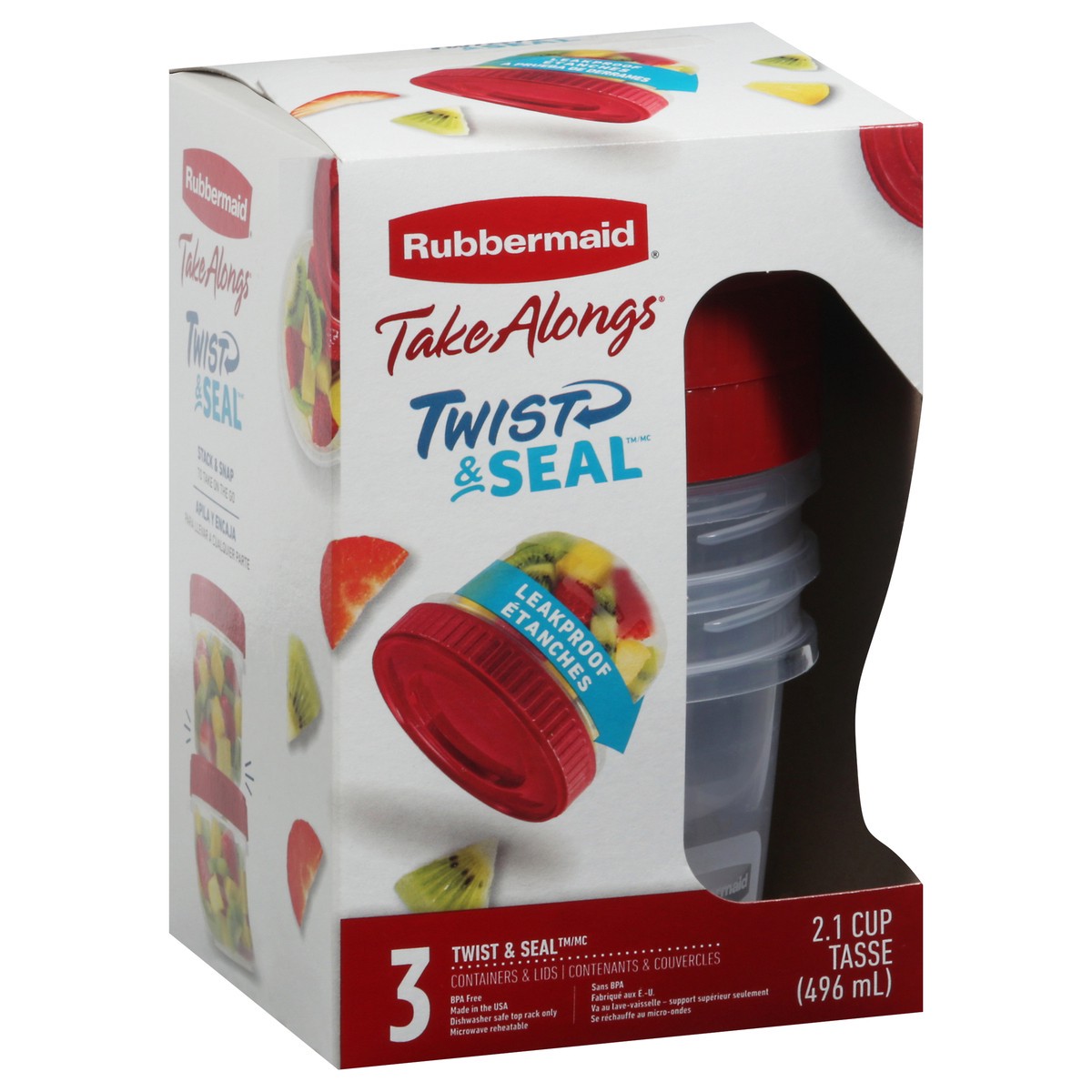 slide 3 of 9, Rubbermaid Tka Ruby Container, 3 ct