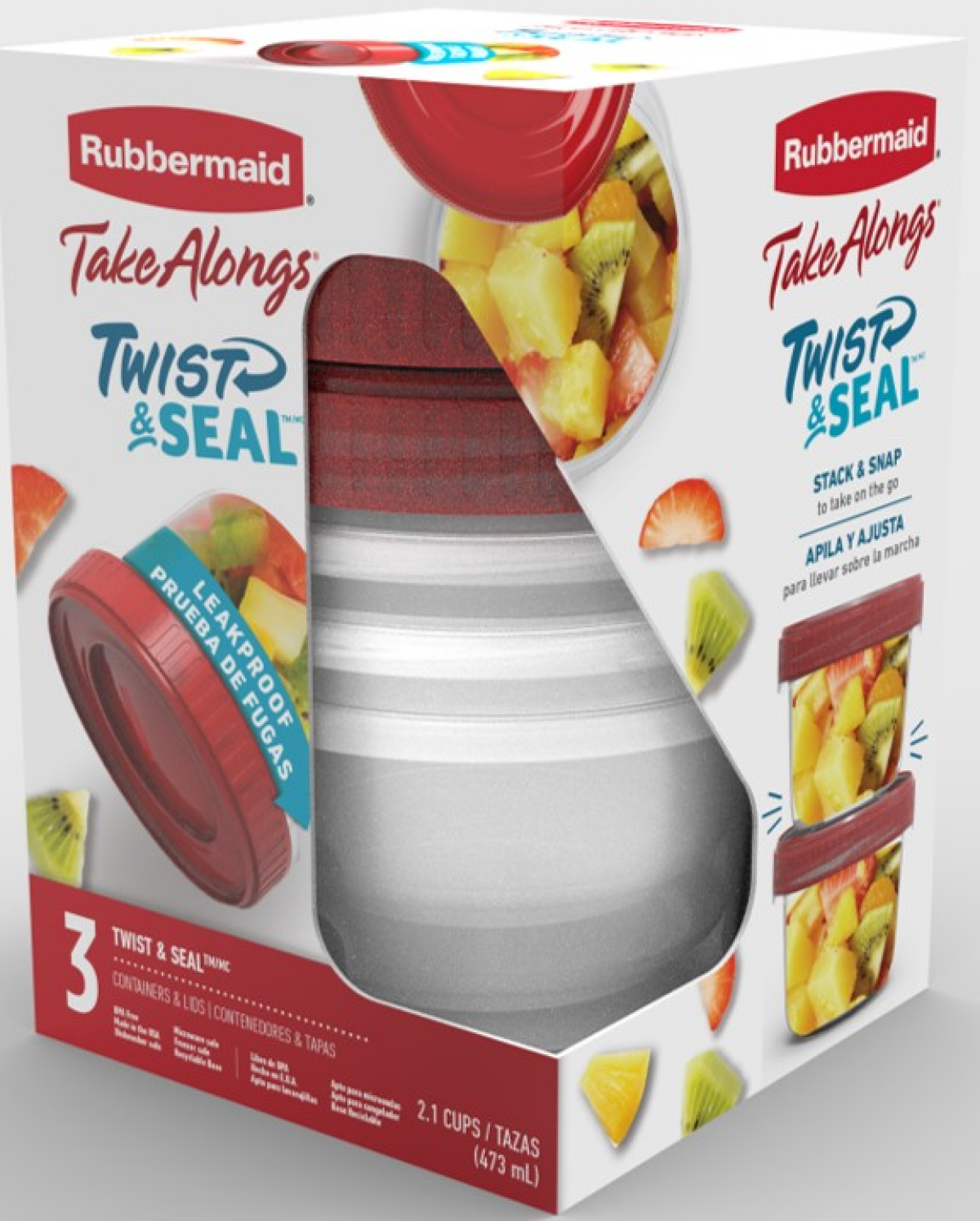  Rubbermaid TakeAlongs Twist & Seal Food Storage