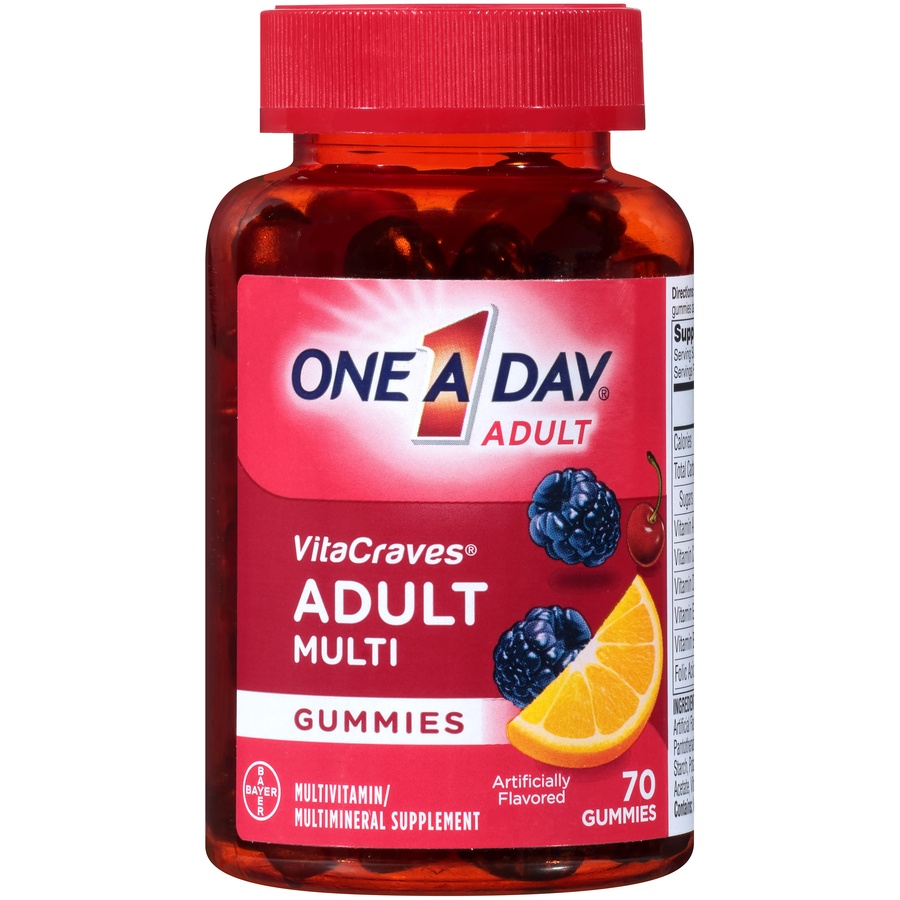 slide 1 of 4, One A Day Vitacrave Gummies, 70 ct