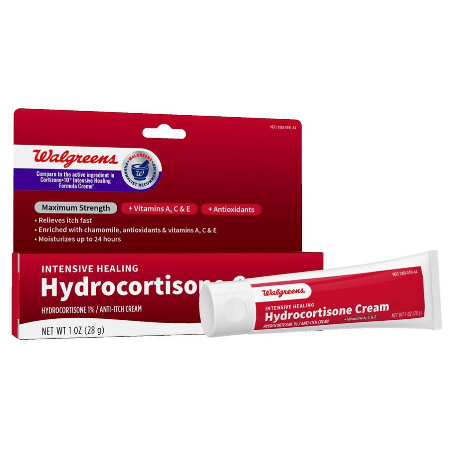 slide 2 of 5, Walgreens Intensive Healing Hydrocortisone Cream, 1 oz