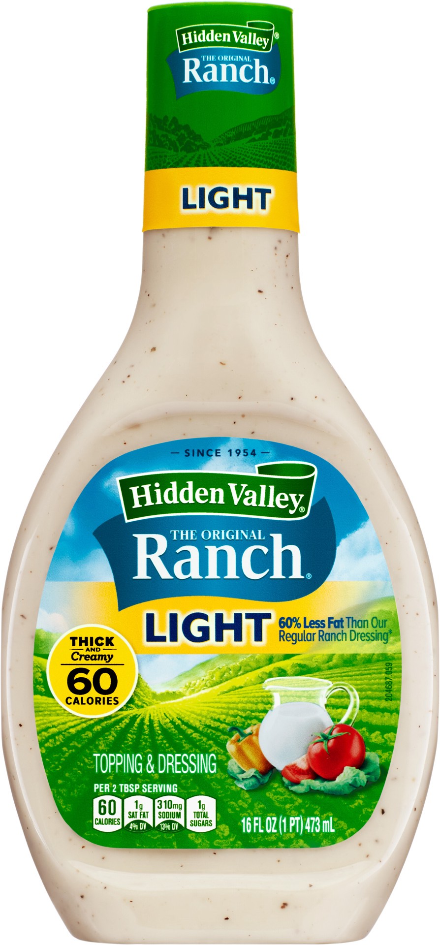 slide 1 of 5, Hidden Valley Original Ranch Light Salad Dressing & Topping, Gluten Free - 16 Ounce Bottle, 16 fl oz