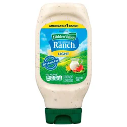 Hidden Valley Light Ranch Condiment and Dressing, Easy Squeeze Bottle, 16 Fluid Ounces