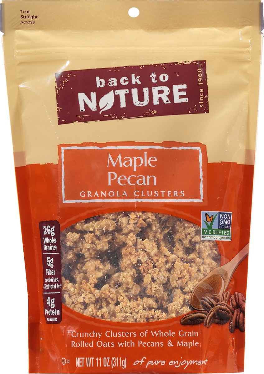 slide 1 of 13, Back to Nature Maple Pecan Granola Clusters 11 oz, 11 oz