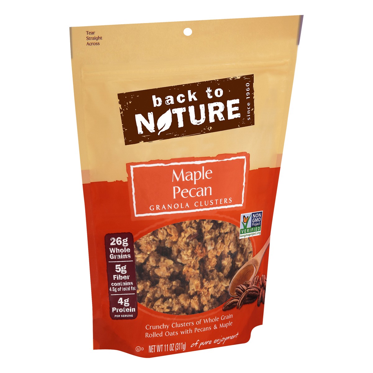 slide 13 of 13, Back to Nature Maple Pecan Granola Clusters 11 oz, 11 oz