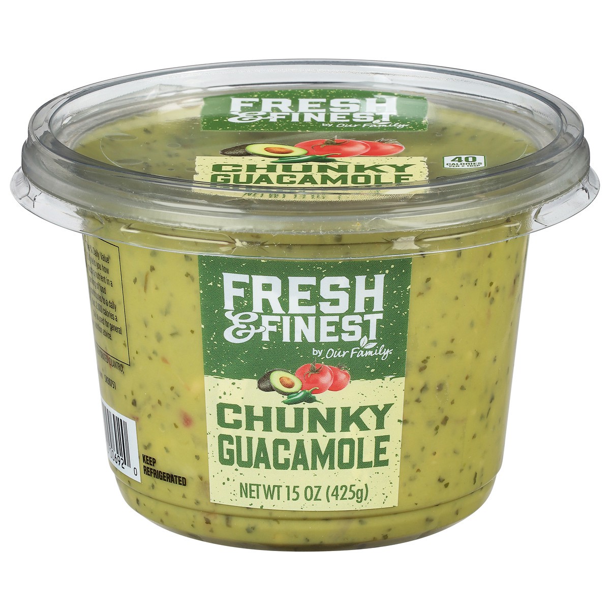 slide 3 of 4, Fresh & Finest by Our Family Chunky Guacamole 15 oz, 15 oz