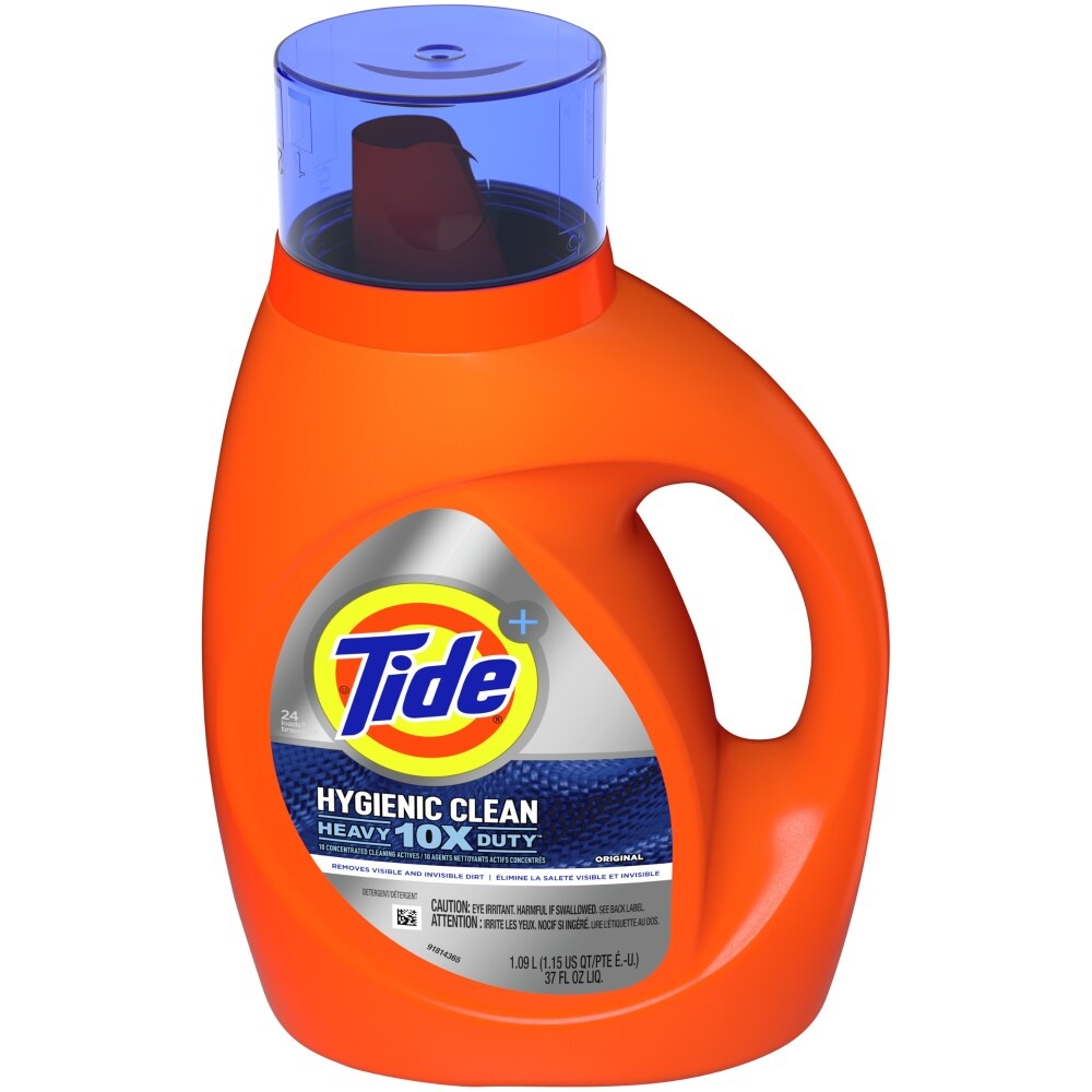 slide 1 of 1, Tide Hygienic Clean Original Heavy Duty Liquid Laundry Detergent, 37 fl oz