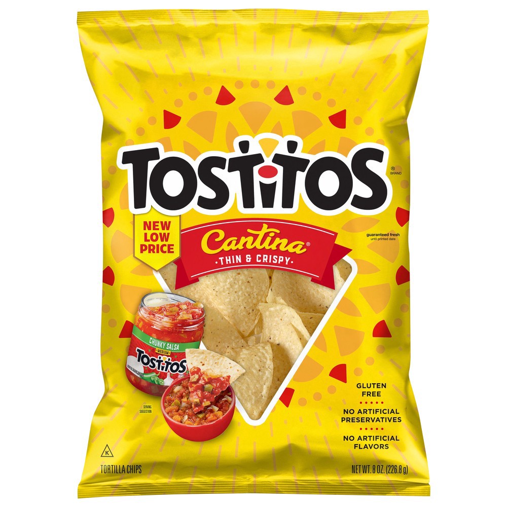 slide 1 of 7, Tostitos Cantina Tortilla Chips Thin & Crispy 8 oz, 8 oz