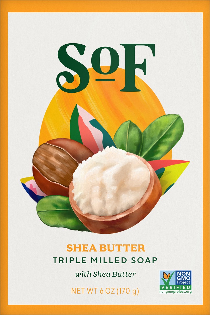 slide 6 of 8, SOF Triple Milled Shea Butter Soap with Shea Butter 6 oz, 6 oz