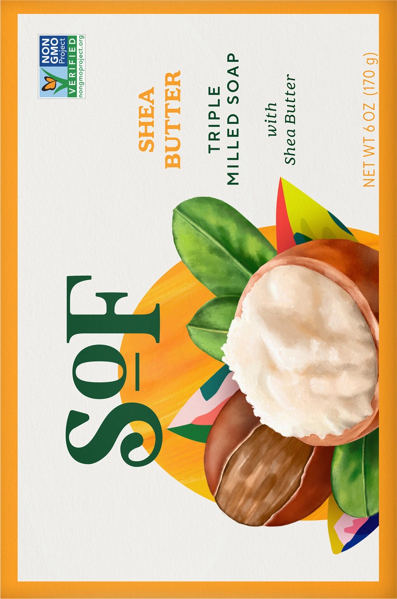 slide 8 of 8, SOF Triple Milled Shea Butter Soap with Shea Butter 6 oz, 6 oz