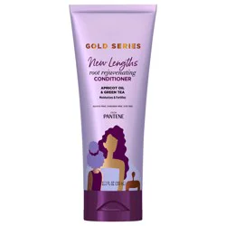 Pantene Gold Series New Lengths Root Rejuvenating Conditioner, Apricot Oil & Green Tea, Moisturizes & Fortifies, for Natural, Textured, Curly, Coily Hair, Sulfate Free, Paraben Free, Dye Free, From Pantene, Ready for Growth? 11.1 FL OZ (328 mL)