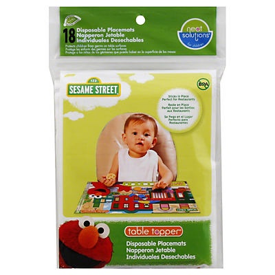 slide 1 of 1, Sesame Street Table Topper Disposable Placemats, 18 ct