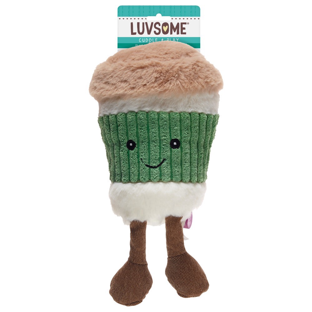 slide 1 of 2, Luvsome Latte With Legs Plush Dog Toy, 1 ct