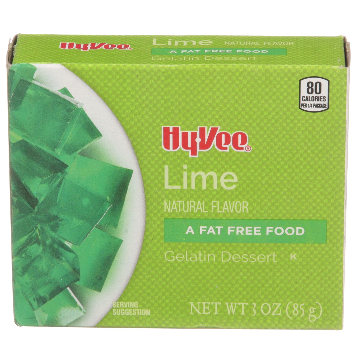 slide 1 of 1, Hy-vee Lime Gelatin Dessert, 3 oz