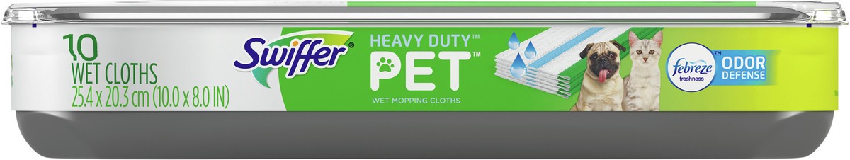 slide 4 of 5, Swiffer Heavy Duty Pet Wet Mopping Cloths, 10 ct