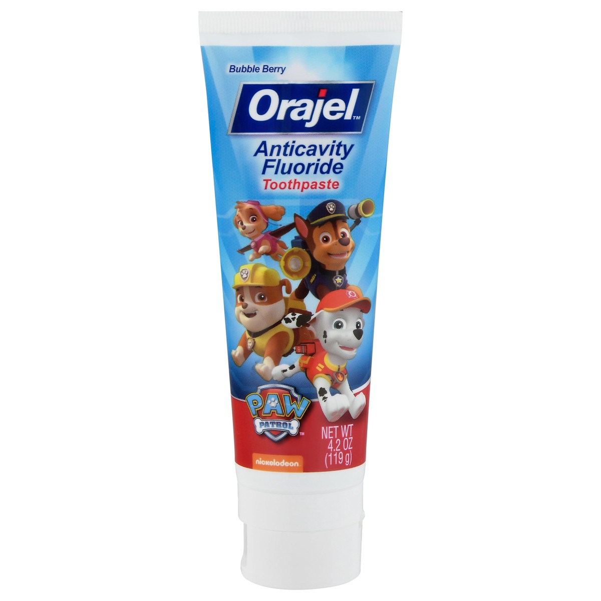 slide 1 of 1, Orajel Anticavity Fluoride Bubble Berry Toothpaste, 4.2 oz
