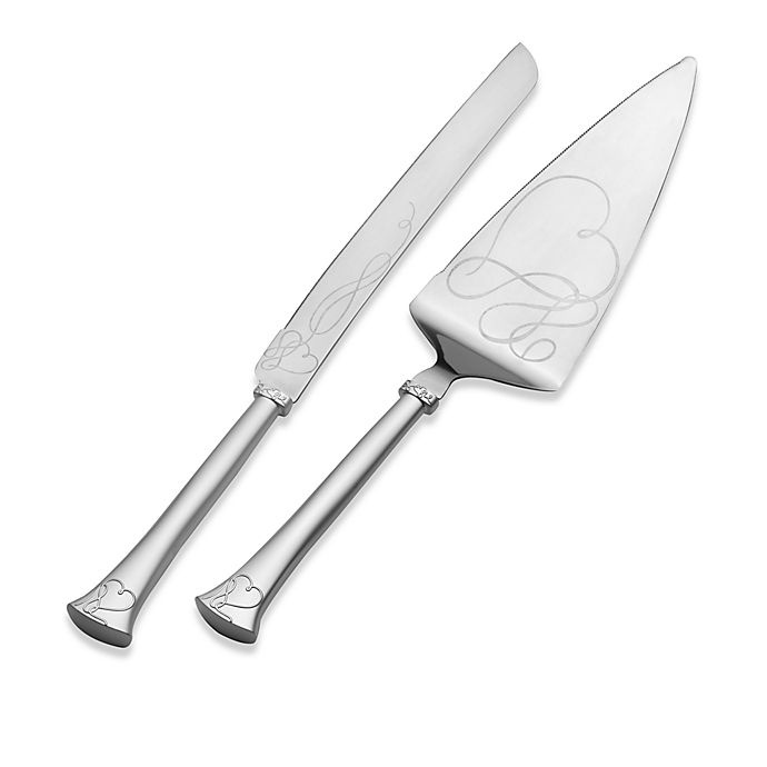 slide 1 of 1, Mikasa Love Story Cake Knife and Server Set, 2 ct