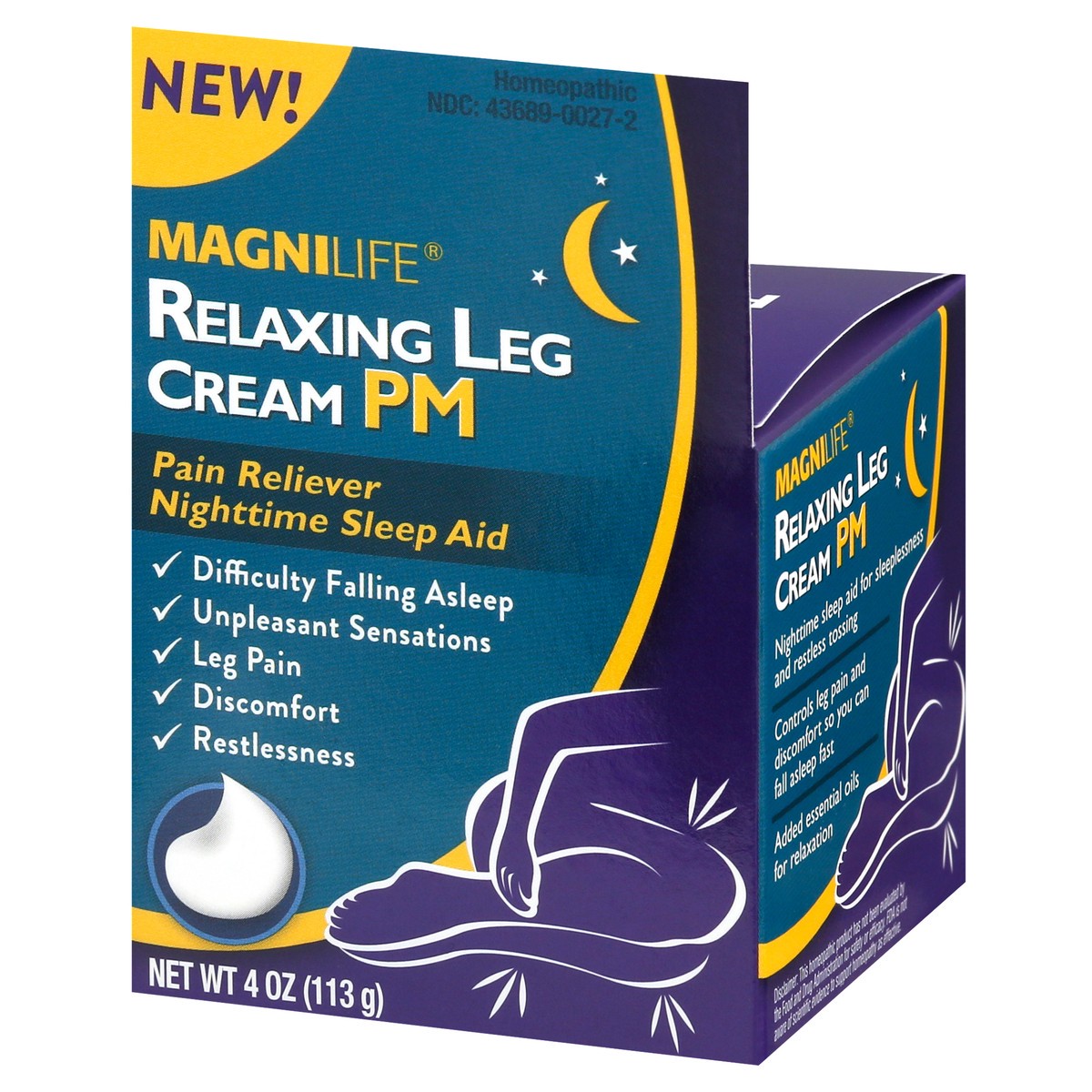 slide 3 of 9, MagniLife PM Relaxing Leg Cream 4 oz, 4 oz