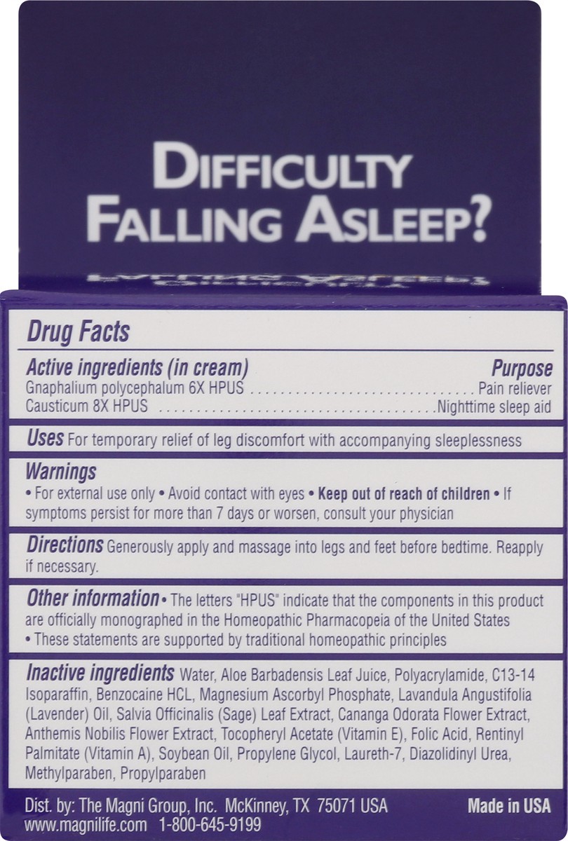 slide 5 of 9, MagniLife PM Relaxing Leg Cream 4 oz, 4 oz