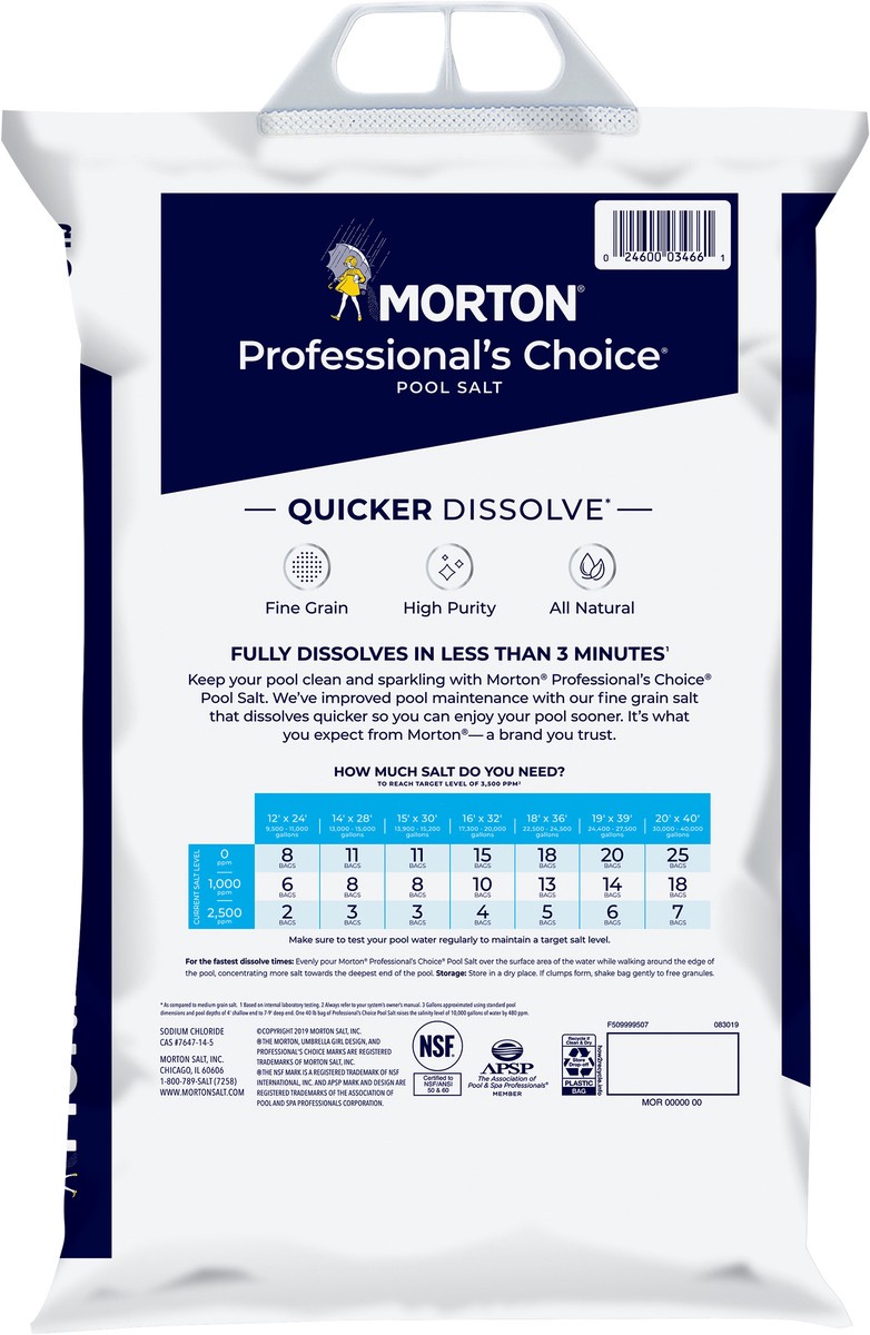 slide 2 of 5, Morton Pool Salt, 40 lb