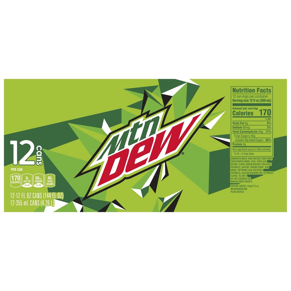 slide 5 of 5, Mountain Dew Soda - 9 lb, 9 lb