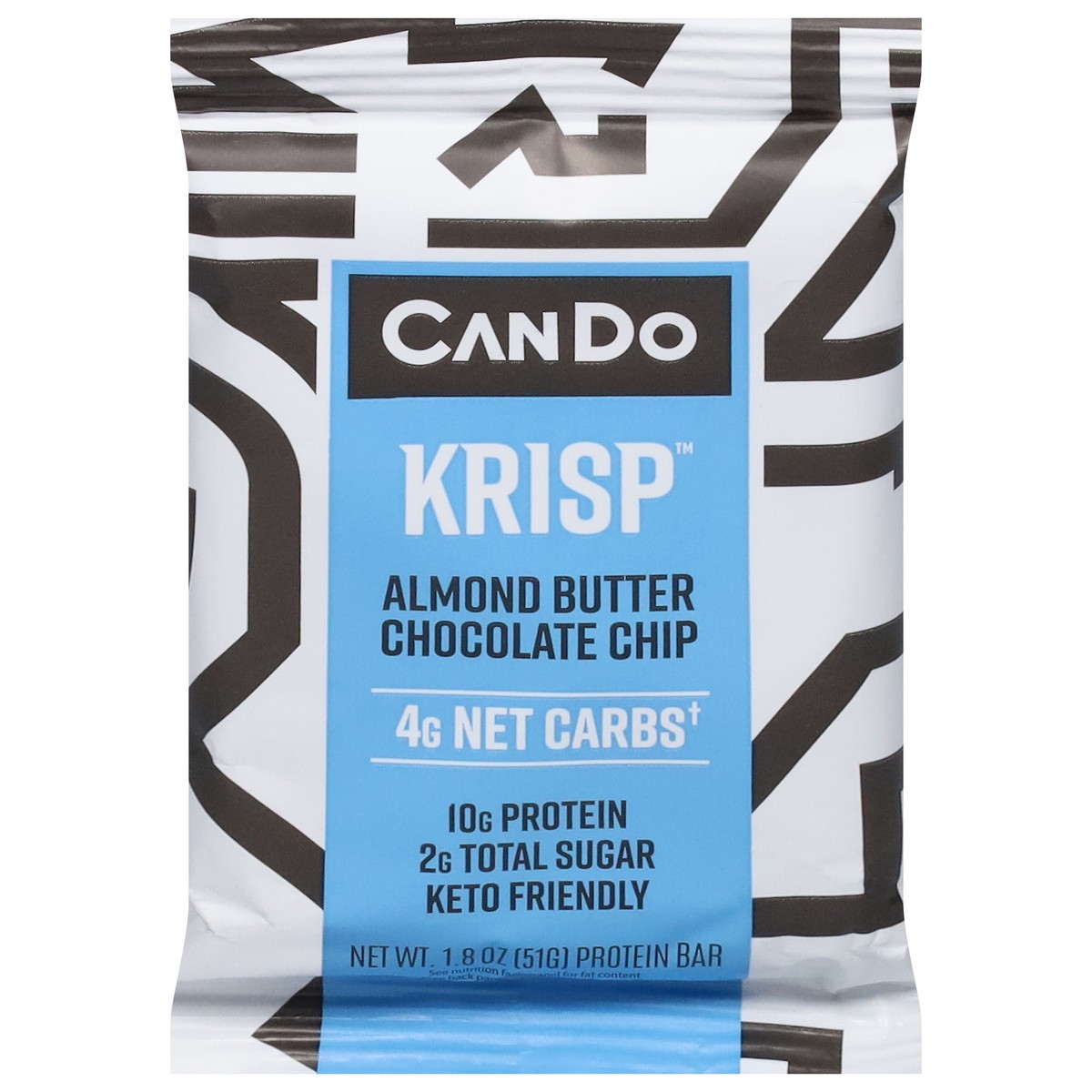 slide 1 of 9, CanDo Krisp Almond Butter Chocolate Chip Protein Bar 1.8 oz, 1.8 oz