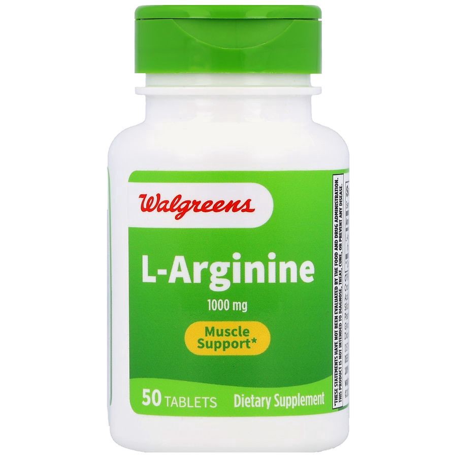 slide 1 of 5, Walgreens L-Arginine 1000 mg Tablets, 50 ct