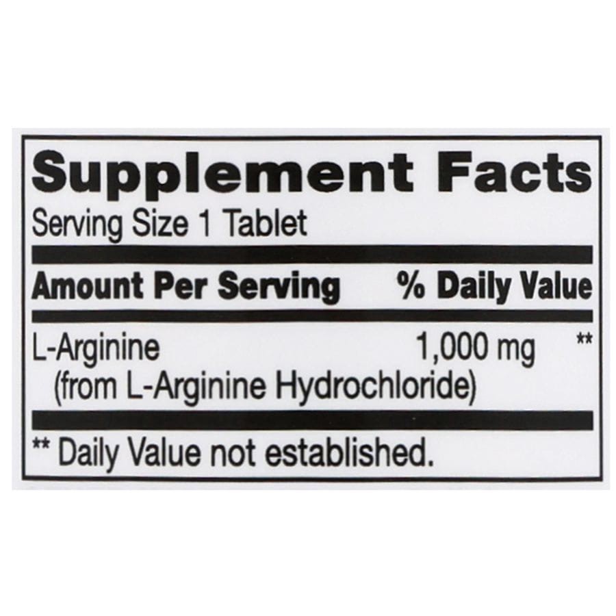 slide 3 of 5, Walgreens L-Arginine 1000 mg Tablets, 50 ct