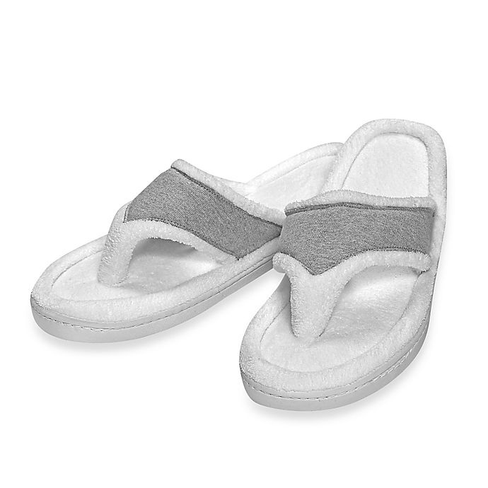 slide 1 of 1, Elizabeth Arden Ultimate Spa Memory Small Foam Slippers - Grey, 1 ct