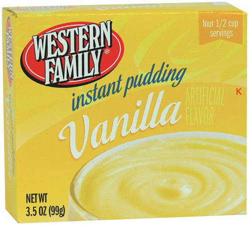 slide 1 of 1, Western Family Instant Pudding Vanilla, 3.4 oz