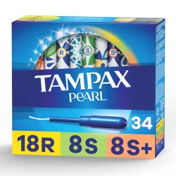Tampax Pearl Triplepack Tampons (20 Regular, 8 Super, 8 Super Plus)