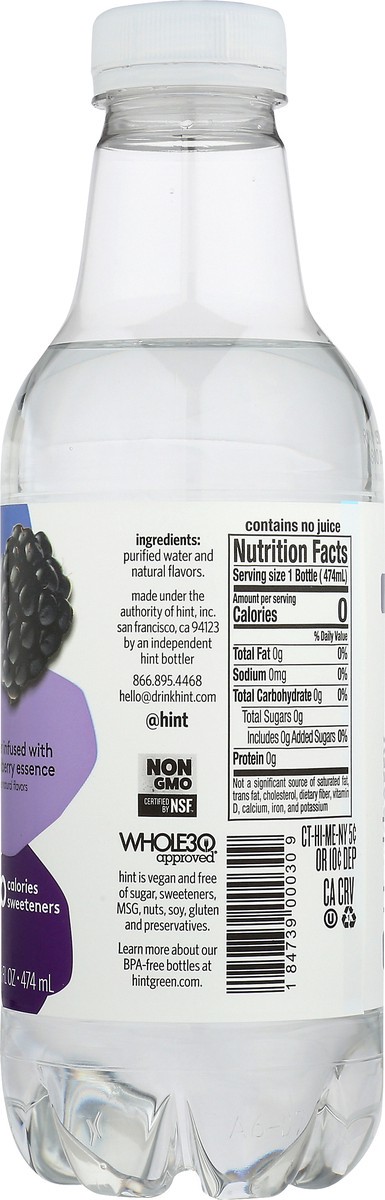 slide 6 of 9, Hint Blackberry Water 16 oz, 16 oz