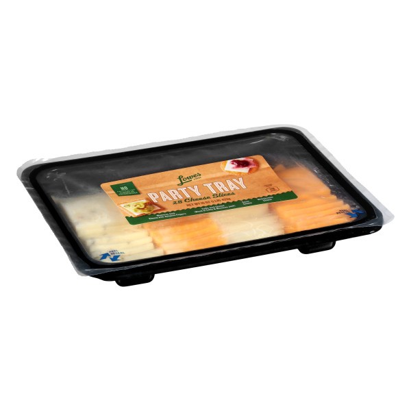 slide 1 of 1, Lowes Foods Sliced Cheese Party Tray 28 Count, 16 oz