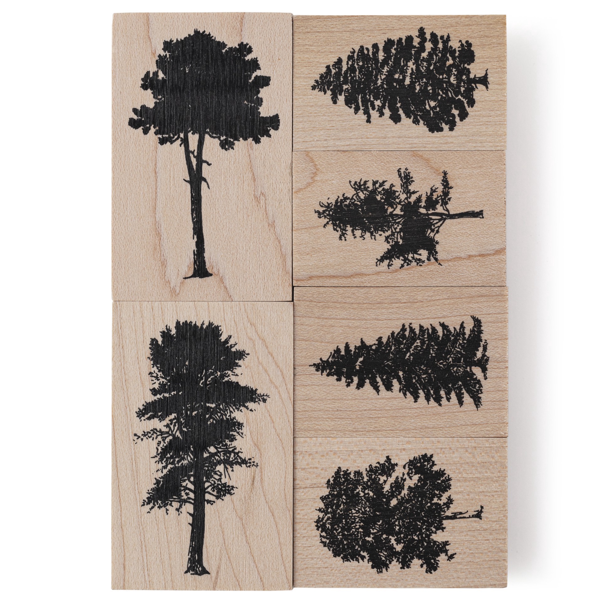 slide 3 of 6, Trees Wood Stamp Set By Recollections, 3.25 in x 4.75 in