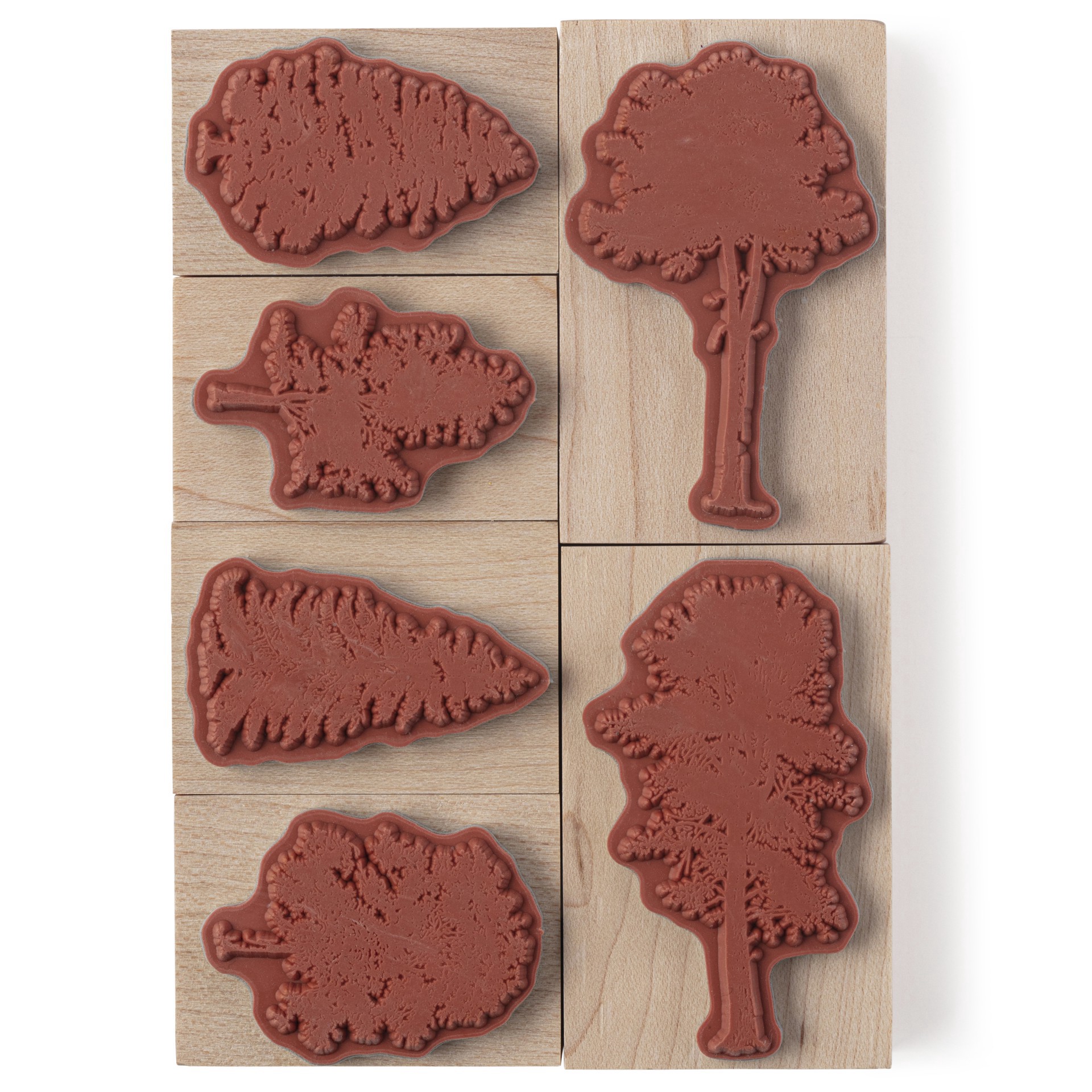 slide 4 of 6, Trees Wood Stamp Set By Recollections, 3.25 in x 4.75 in