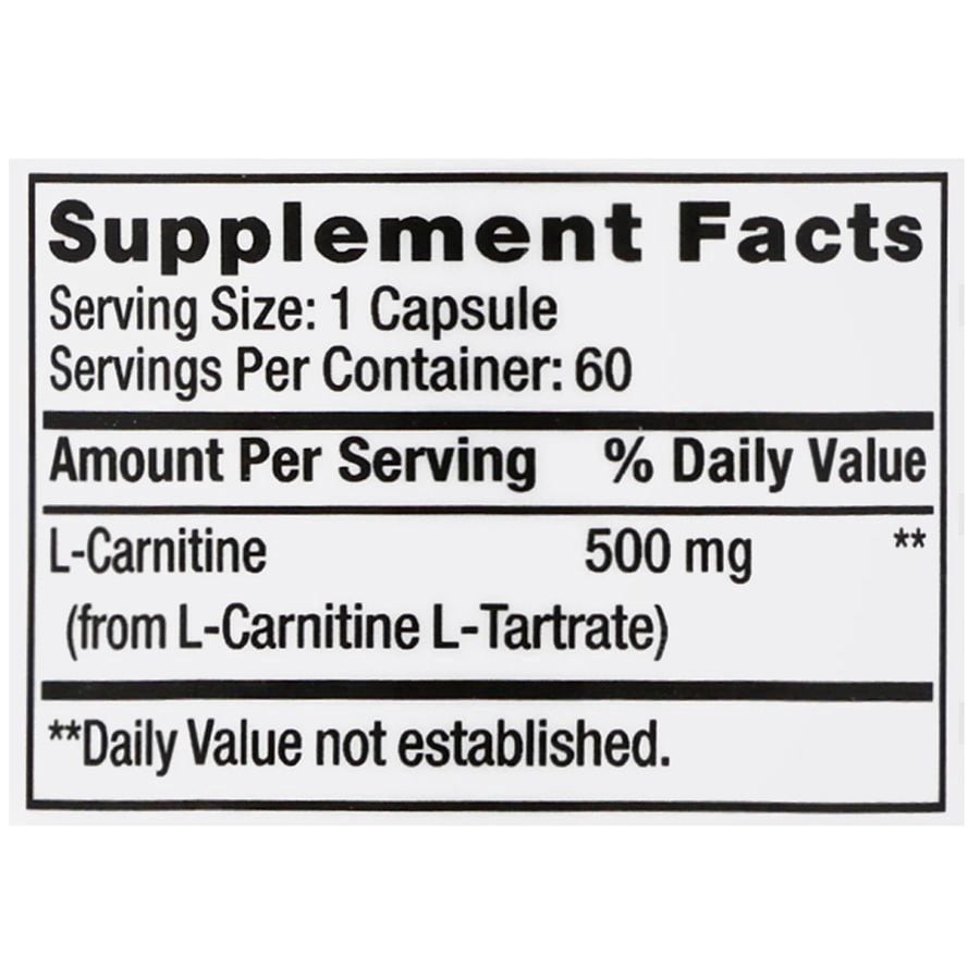 slide 4 of 5, Walgreens Free & Pure L-Carnitine 500 mg Capsules, 60 ct