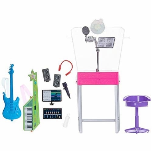 slide 1 of 1, Mattel Barbie Career Places Musician Recording Studio Playset, 1 ct