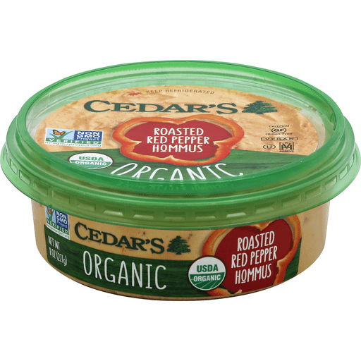 slide 3 of 3, Cedar's Organic Red Pepper Hommus, 8 oz