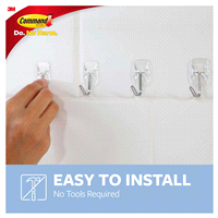 slide 20 of 29, Command Wire Hooks with Clear Strips, Clear, Small, 1 ct