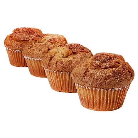 slide 1 of 1, Bakery Muffins Apple Cinnamon 4 Count - Each, 1 ct