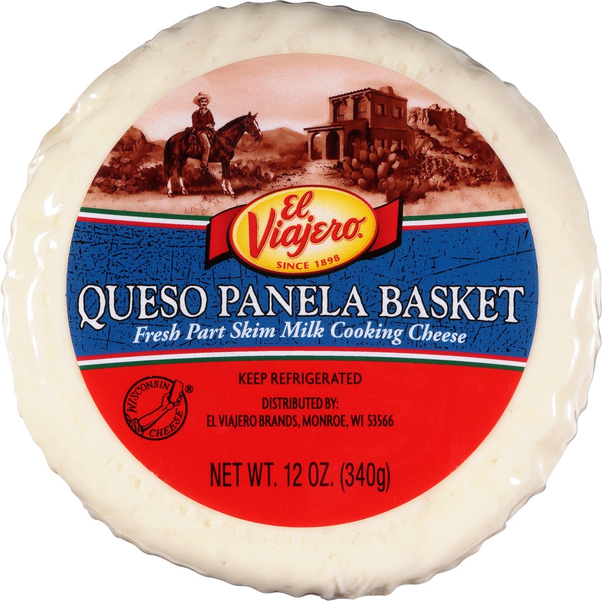slide 3 of 12, El Viajero Basket Queso Panela Cheese, 12 oz