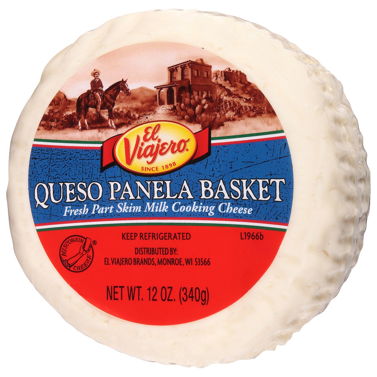 slide 4 of 12, El Viajero Basket Queso Panela Cheese, 12 oz