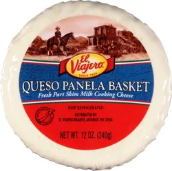 El Viajero Fresh Part Skim Milk Queso Panela Basket Cheese 12 oz