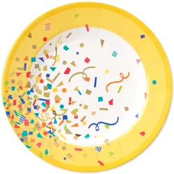 American Greetings Multicolored Confetti Dessert Plates