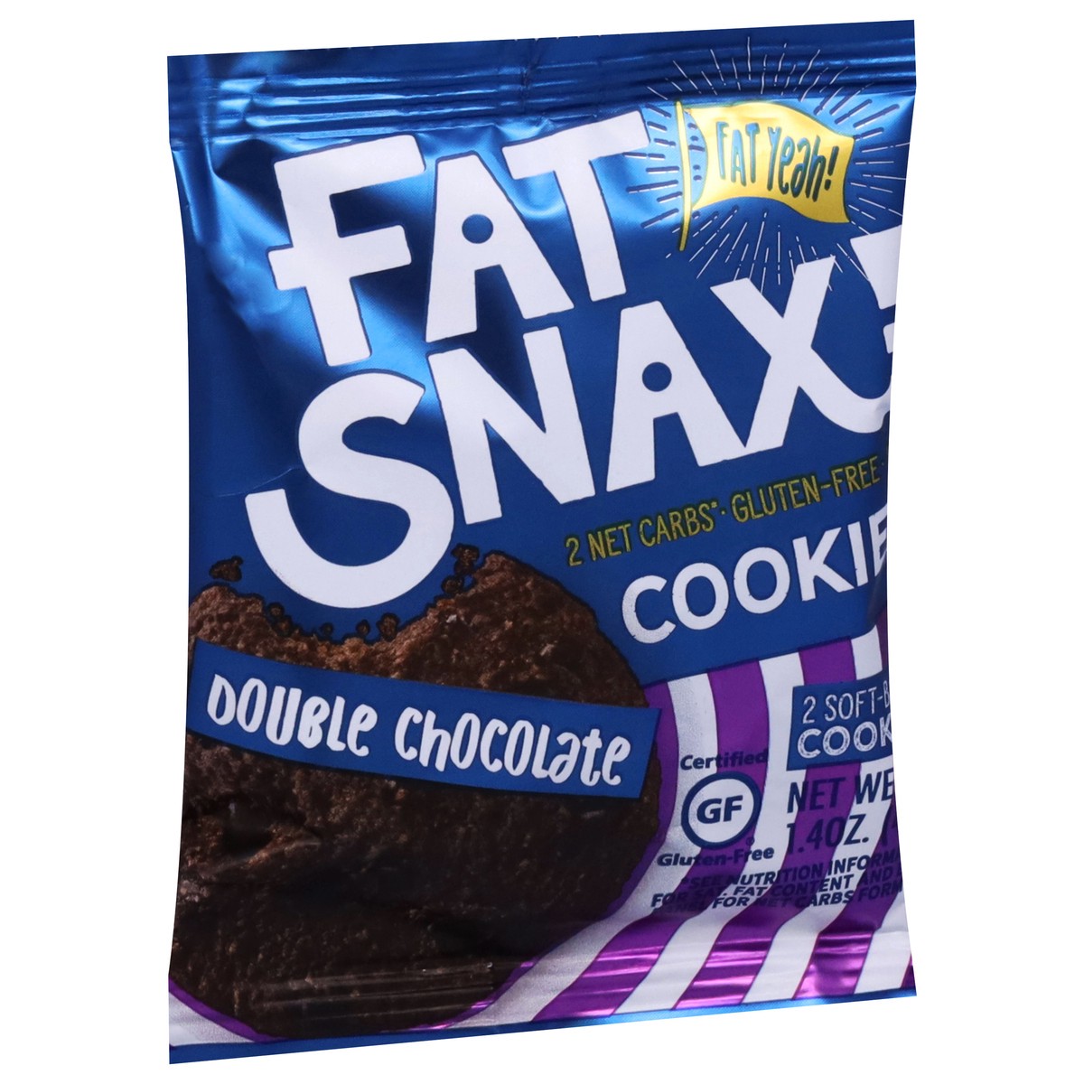 slide 2 of 9, Fat Snax Double Chocolate Cookies 2 ea, 2 ct