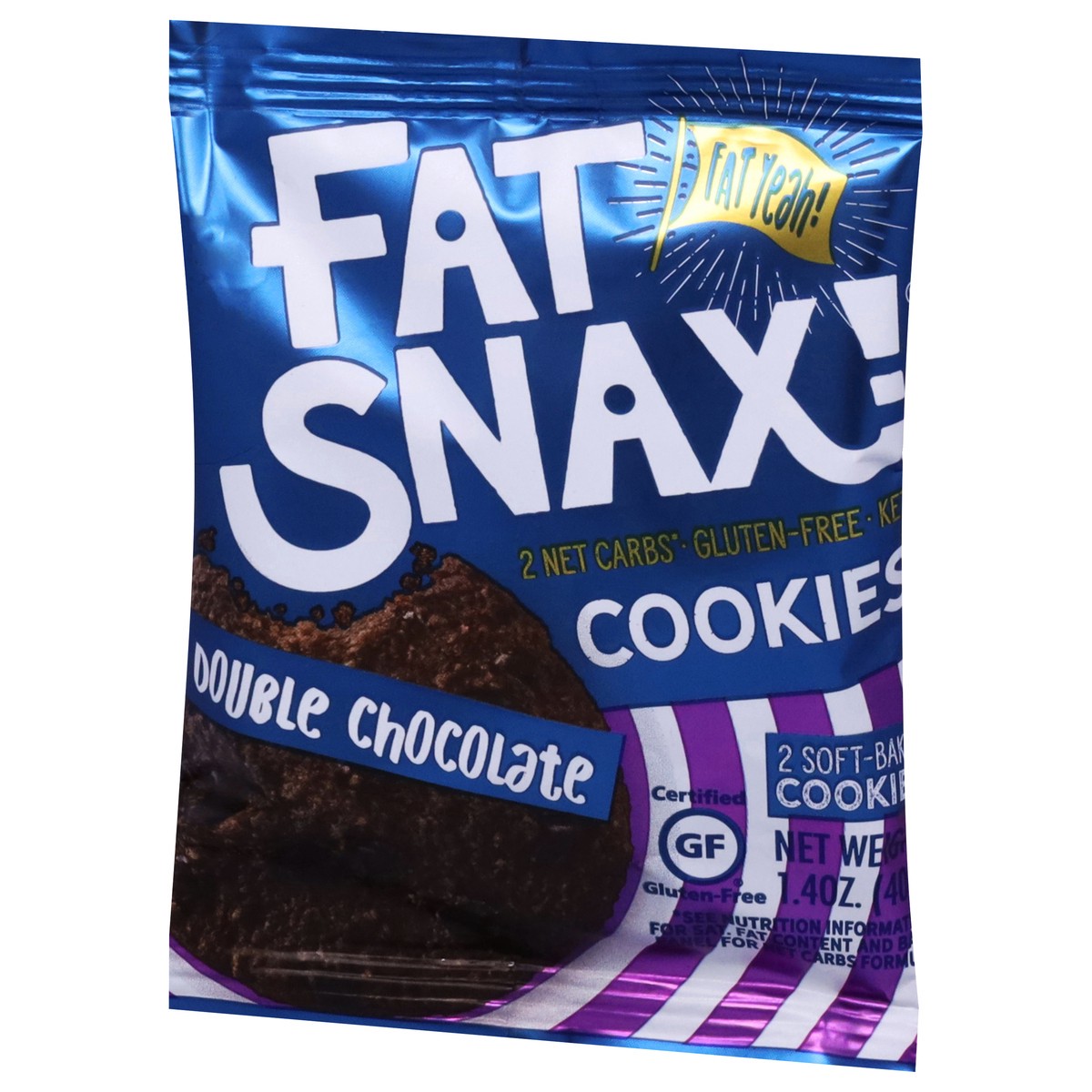 slide 3 of 9, Fat Snax Double Chocolate Cookies 2 ea, 2 ct