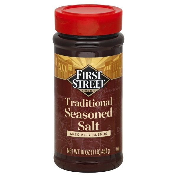 slide 1 of 1, First Street Traditional Seasoned Salt, 16 oz